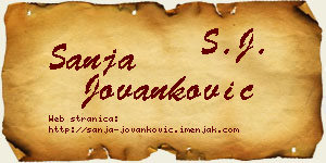 Sanja Jovanković vizit kartica